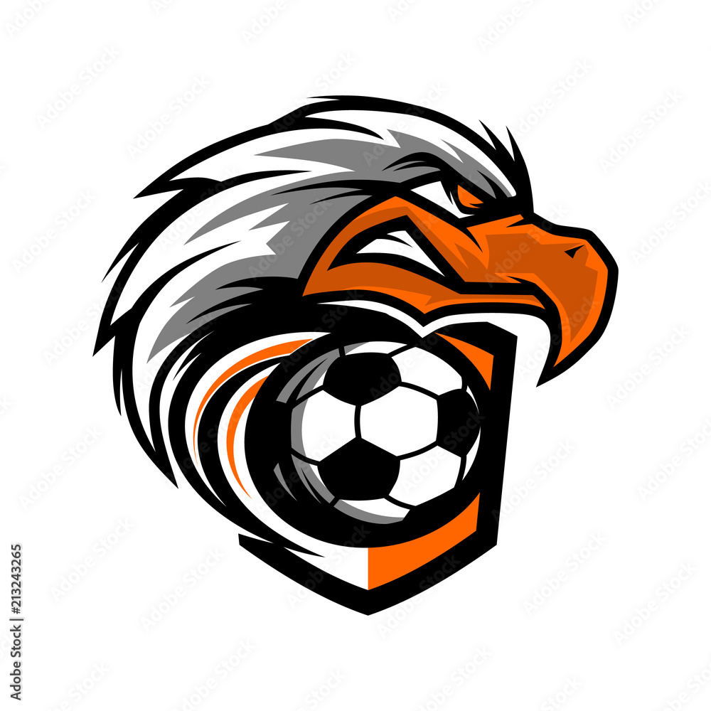 Eagle Head Football Team Logo Stock Vector Adobe Stock