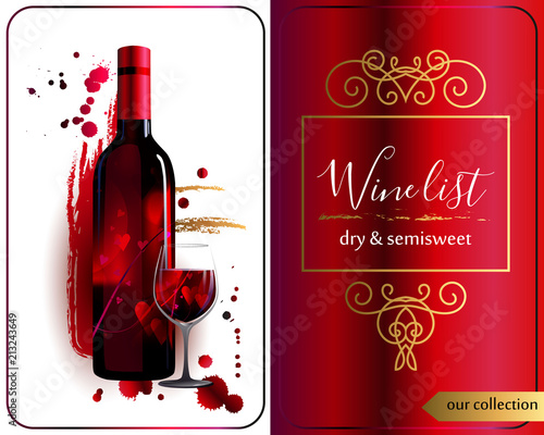 Template of wine list 
