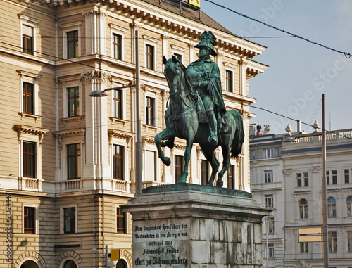 Photography Monument to Schwarzenberg on Schwarzenbergplatz square in Vienna