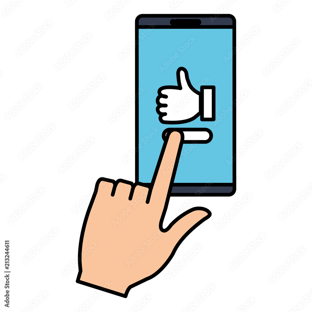 user with smartphone sending like user with smartphone sending like