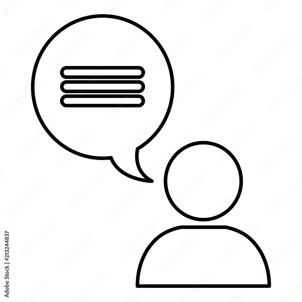 user silhouette with speech bubble user silhouette with speech bubble