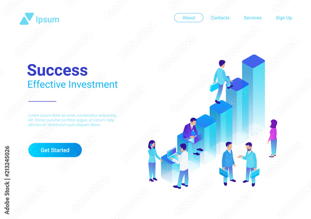 Isometric Business Finance Statistics Charts People vector Isometric Business Finance Statistics Charts People vector