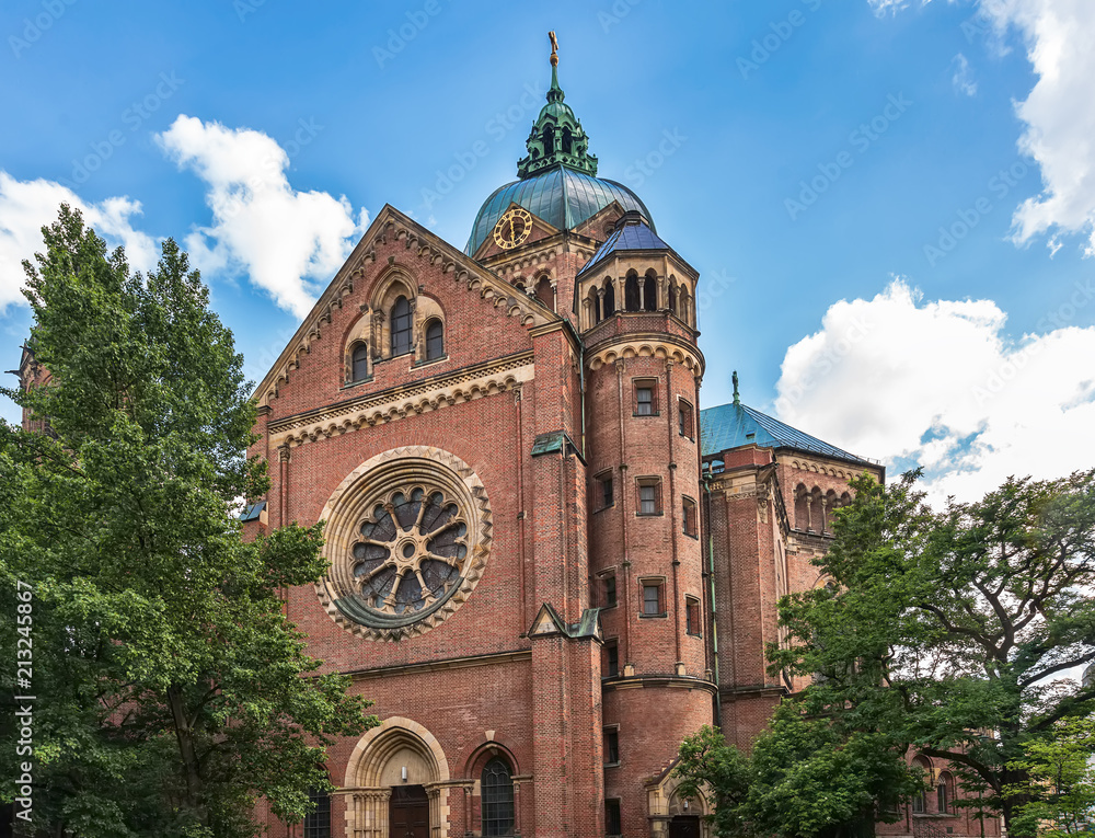 Naklejka premium Munich, Germany June 09, 2018: St. Luke Church in Munich, Germany