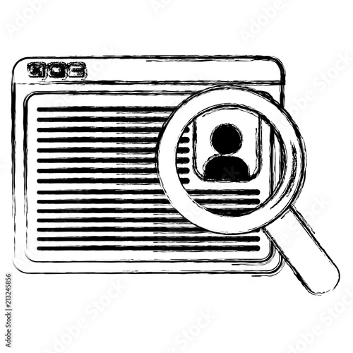 id document with magnifying glass