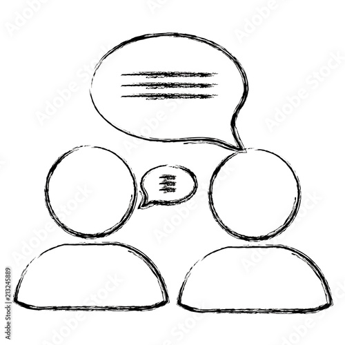 silhouette avatars talking icon