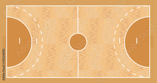 Handball field. vector illustration