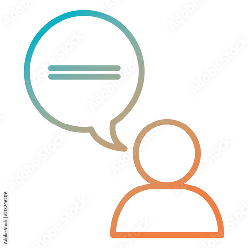 user silhouette with speech bubble