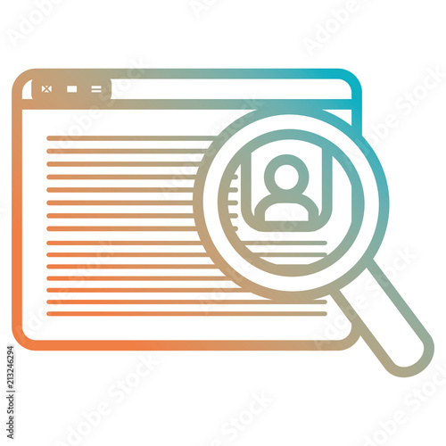id document with magnifying glass