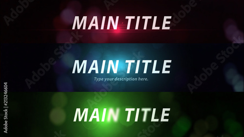 Flare and Bokeh Title