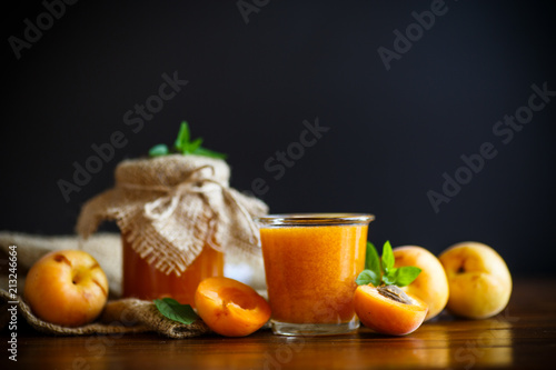 fresh sweet apricot jam