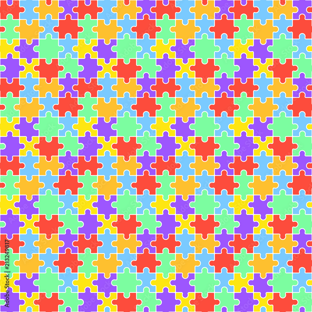 LGBT Jigsaw Seamless Pattern LGBT Jigsaw Seamless Pattern