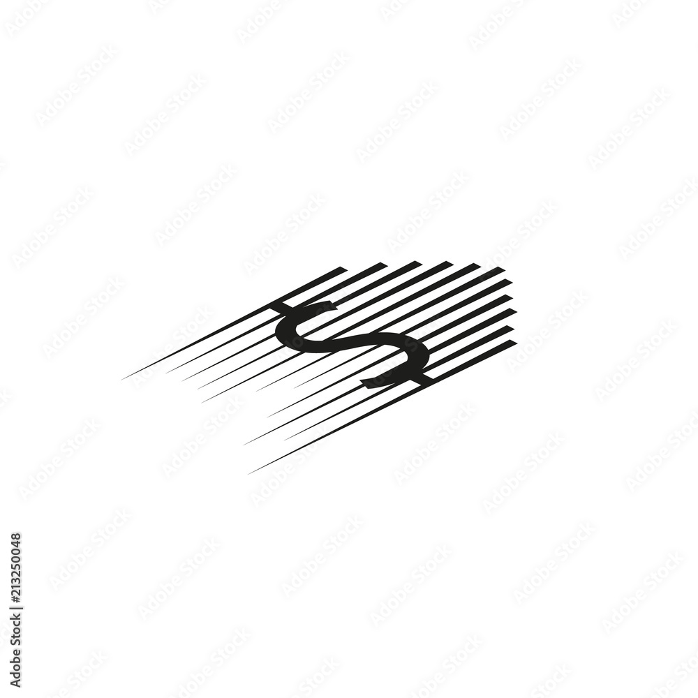 Bitcoin coin with fast speed motion lines and isometric Bitcoin coin with fast speed motion lines and isometric
