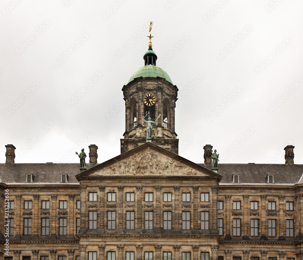 Royal Palace - Koninklijk Paleis at Dam square in Amsterdam. Netherlands Royal Palace - Koninklijk Paleis at Dam square in Amsterdam. Netherlands