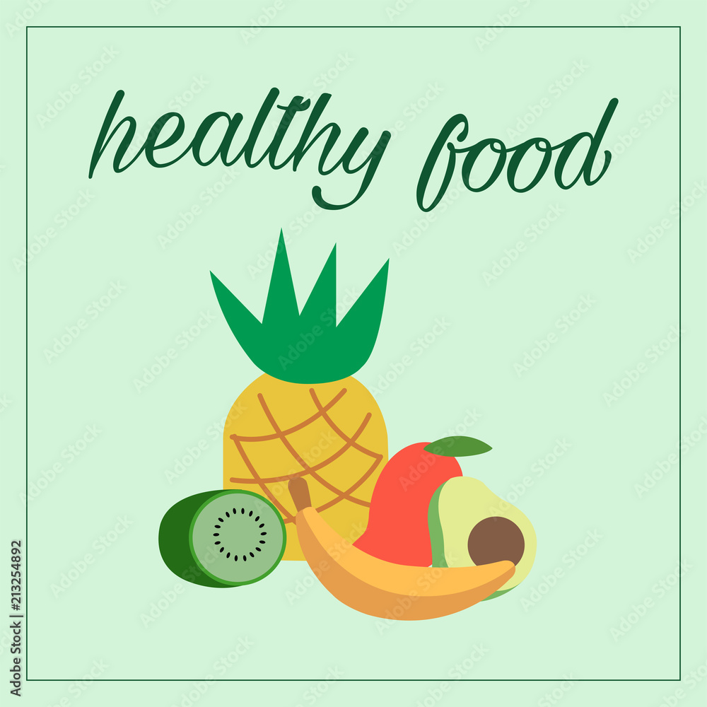Vector image to illustrate the healthy food concept Vector image to illustrate the healthy food concept