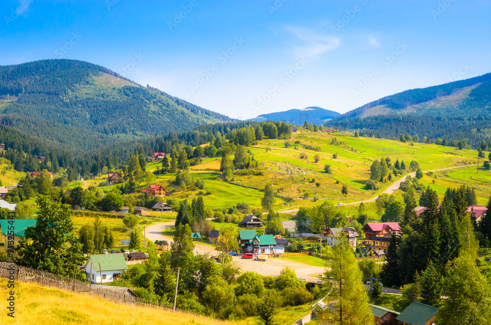 Naklejka premium Summer mountains landscape