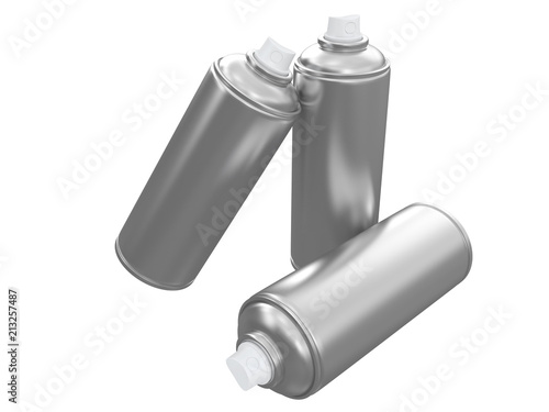 Wallpaper Mural steel spray can for painting template from front or side view isolated on a white background 3d rendering Torontodigital.ca