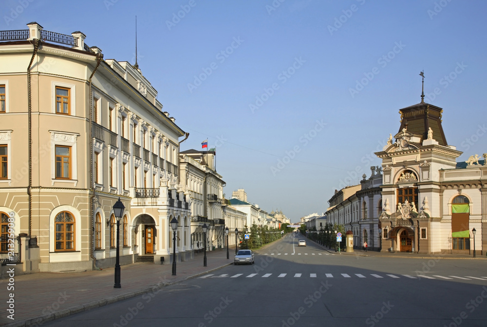 Kremlin street in Kazan. Tatarstan, Russia