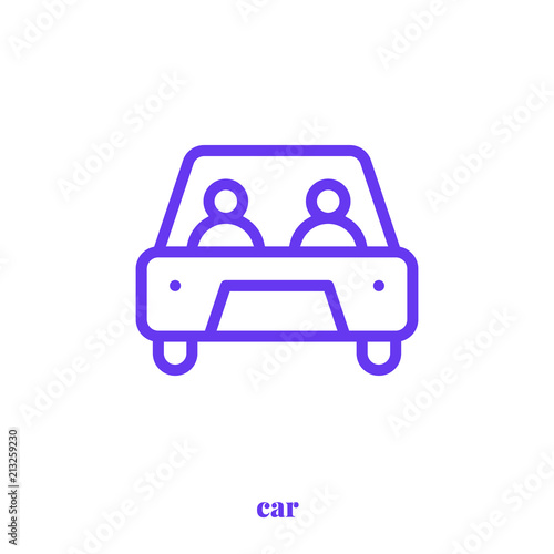 Car icon vector. Modern, simple flat vector illustration for web site or mobile app