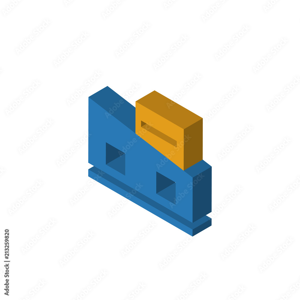 Museum isometric right top view 3D icon