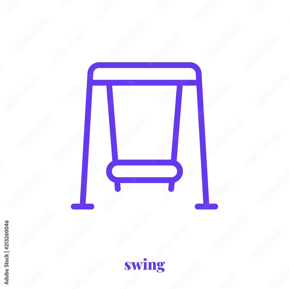 Swing icon vector. Modern, simple flat vector illustration for web site or mobile app Swing icon vector. Modern, simple flat vector illustration for web site or mobile app