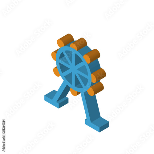 Amusement park isometric right top view 3D icon