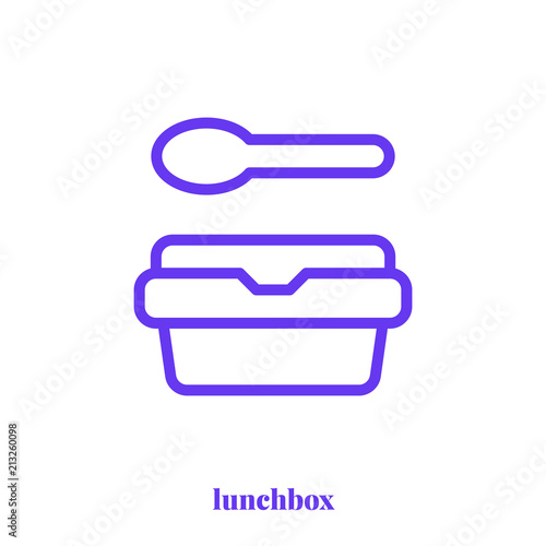 Lunchbox icon vector. Modern, simple flat vector illustration for web site or mobile app