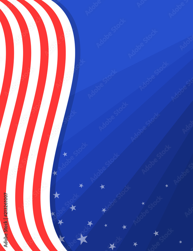 Obraz premium American patriotic blue background with red and white stripes