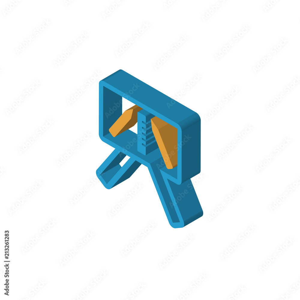 Presentation isometric right top view 3D icon Presentation isometric right top view 3D icon