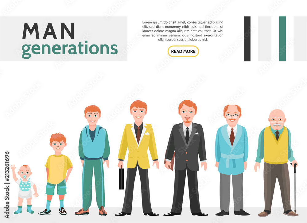 Fototapeta premium Flat People Generation Collection