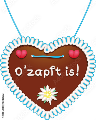 Lebkuchenherz mit der Aufschrift O zapft is