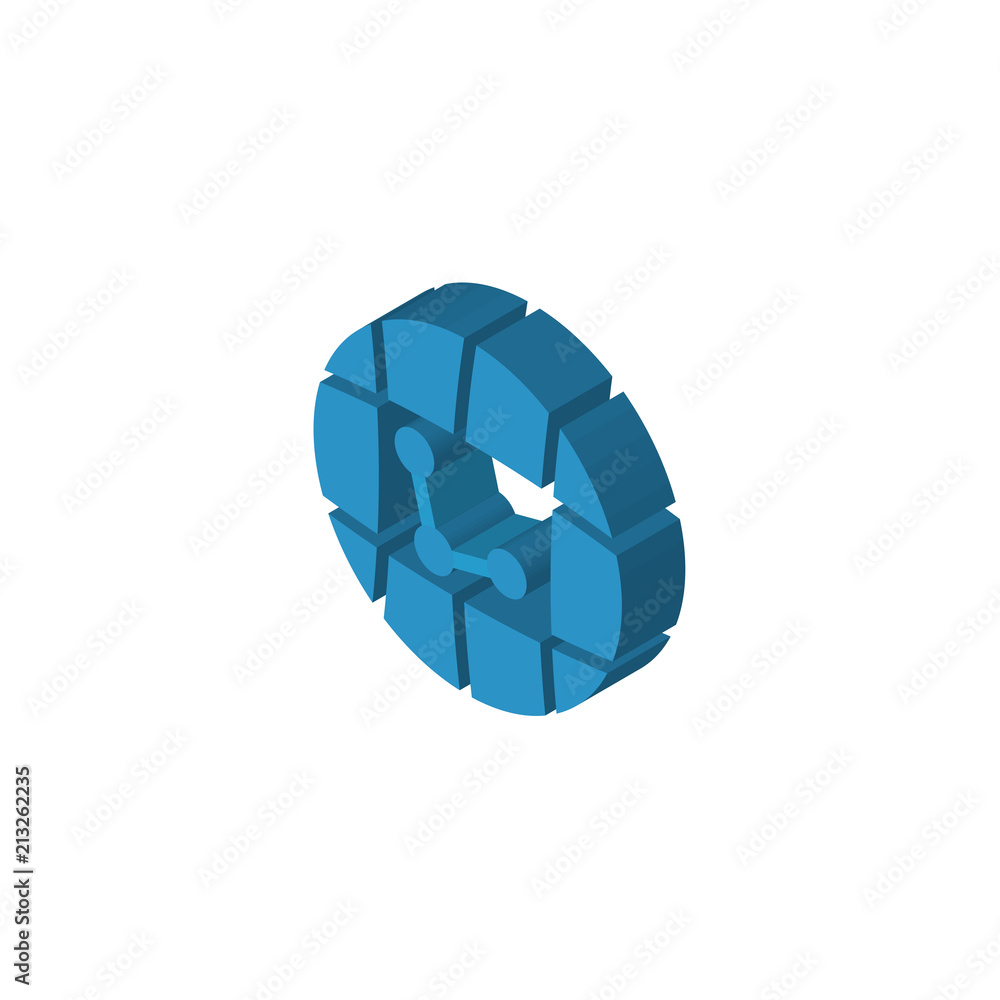 Fototapeta premium Internet isometric right top view 3D icon