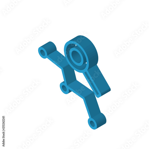 Loupe isometric right top view 3D icon