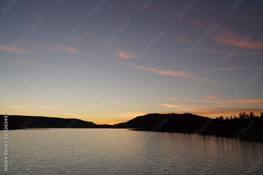 Sunset at Big Bear Lake