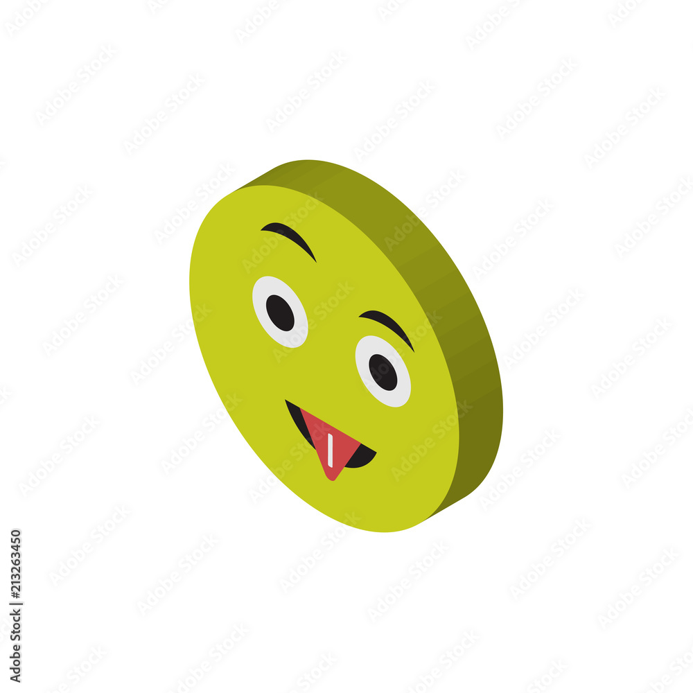 Fototapeta premium Tongue isometric right top view 3D icon