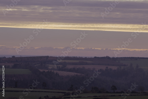 Ireland sunset in the country