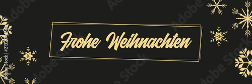 Frohe Weihnachten gold auf schwarz