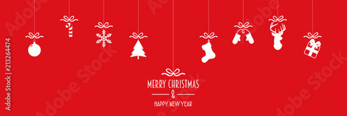 roter Weihnachten Banner