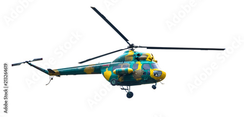 helicopter isolated on white background