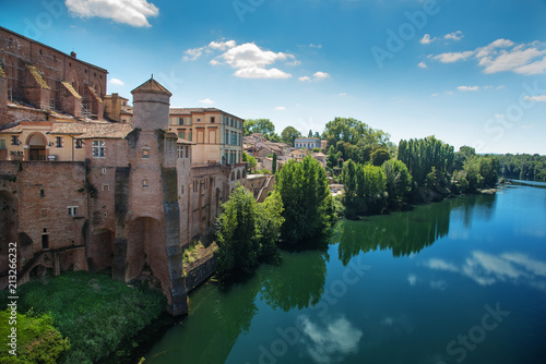 View of town Gaillac in France photo