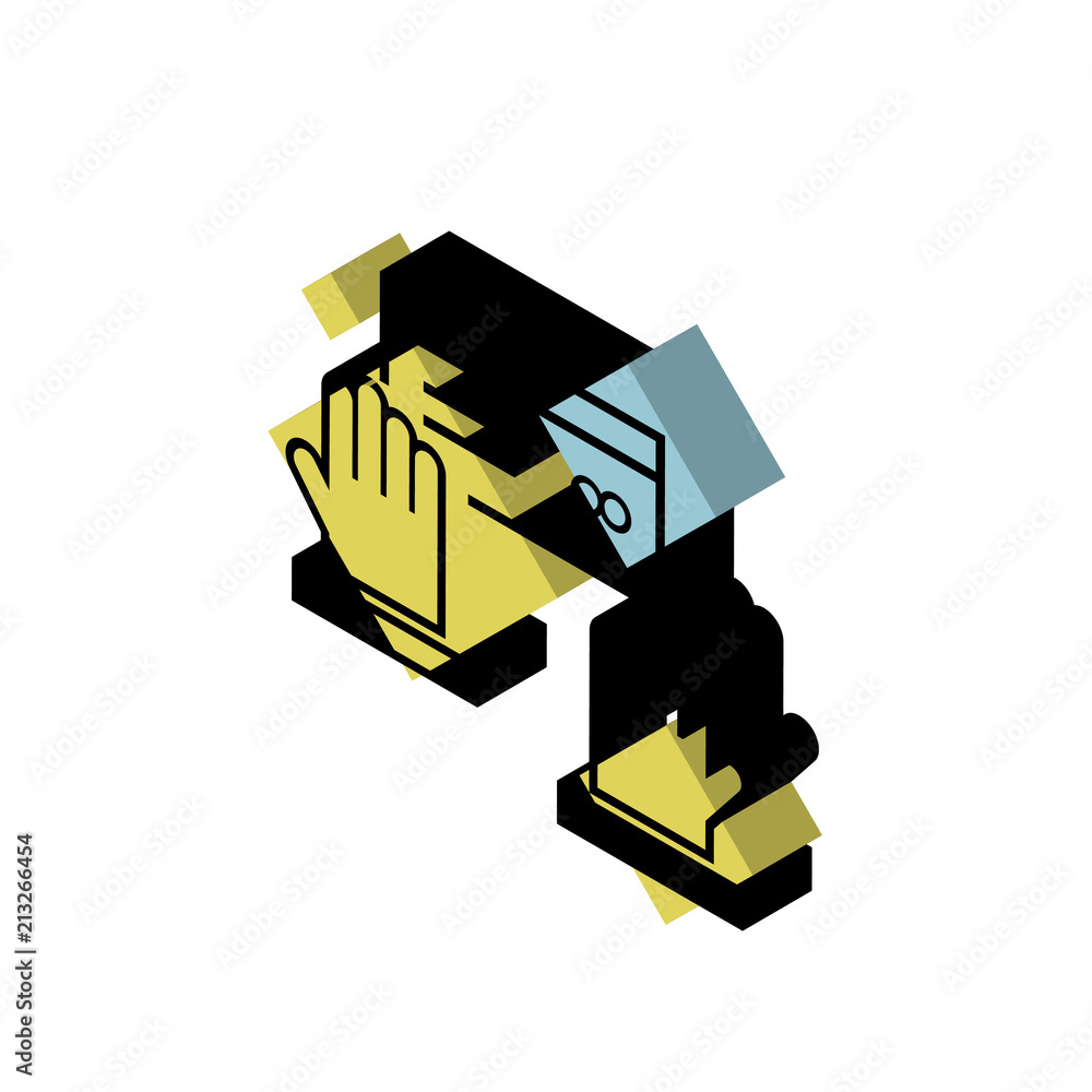 Tap isometric right top view 3D icon