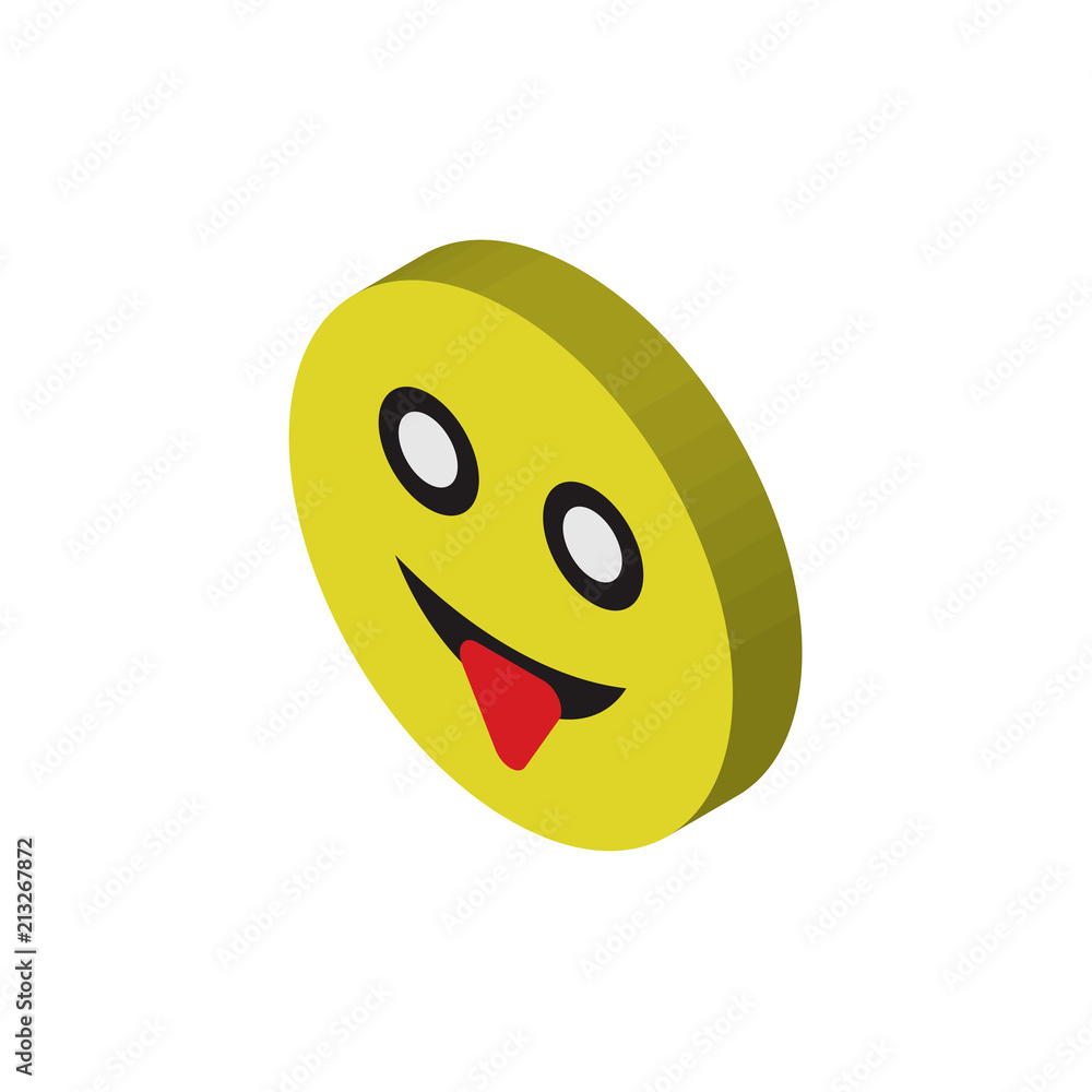 Fototapeta premium Tongue isometric right top view 3D icon