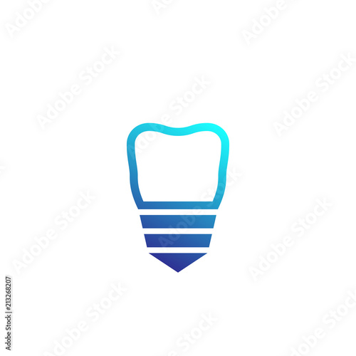tooth, dental implant vector
