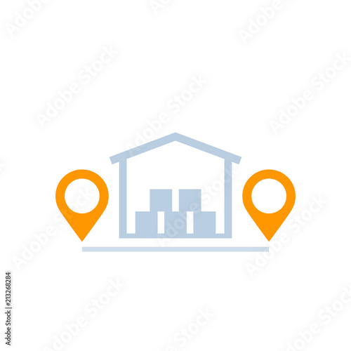 warehouse, storage unit icon