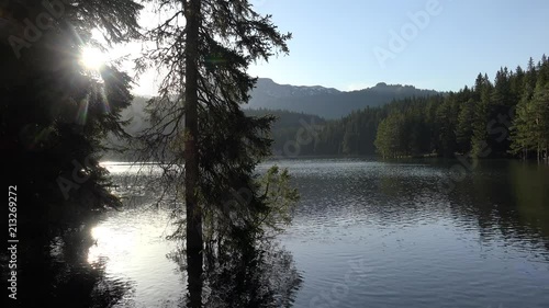 Glacial Black Lake in the Durmitor National Park. Zabljak, Montenegro. photo