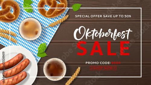 Advertisement banner for Oktoberfest sale