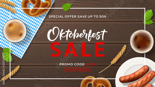 Promo web banner for Oktoberfest sale