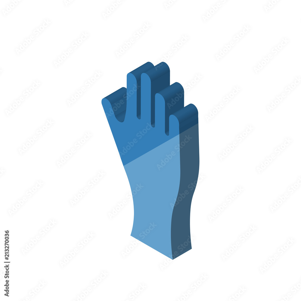Hand Palm isometric right top view 3D icon
