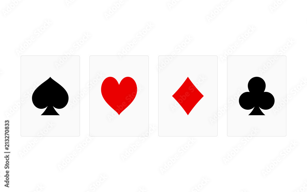 playing card symbols isolated on white for design,vector illustration playing card symbols isolated on white for design,vector illustration
