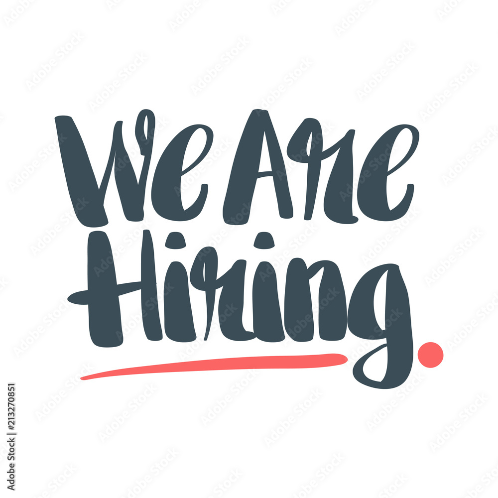 We're hiring typographic design We're hiring typographic design