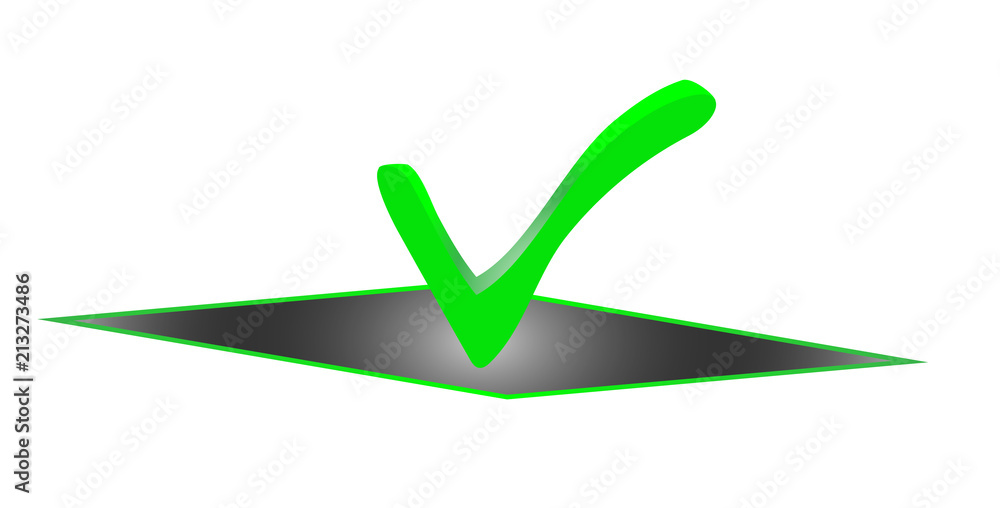 Case à cocher, signe de validation Stock Vector | Adobe Stock